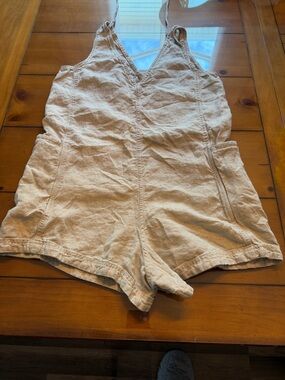 Athleta Natural Beige Linen Tank Top